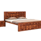 Solid Sheesham Wood Bed without Storage for Bedroom | Solid Wood Double Bed Cot (Without Bedside)