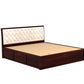 Weehom Solid Sheesham Wood Bed with Hydraulic Storage for Bedroom | Solid Wood Double Bed Cot (Without Bedside)