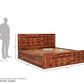 Solid Sheesham Wood Bed with Hydraulic Storage for Bedroom | Solid Wood Double Bed Cot (Without Bedside)