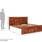 Solid Sheesham Wood Bed without Storage for Bedroom | Solid Wood Double Bed Cot (Without Bedside)