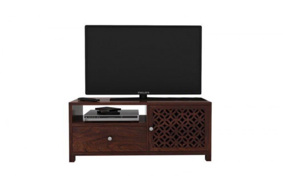 CNC Solid Wood Sheesham TV Unit For Bedroom