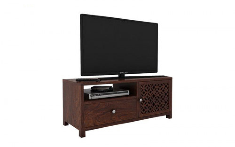 CNC Solid Wood Sheesham TV Unit For Bedroom