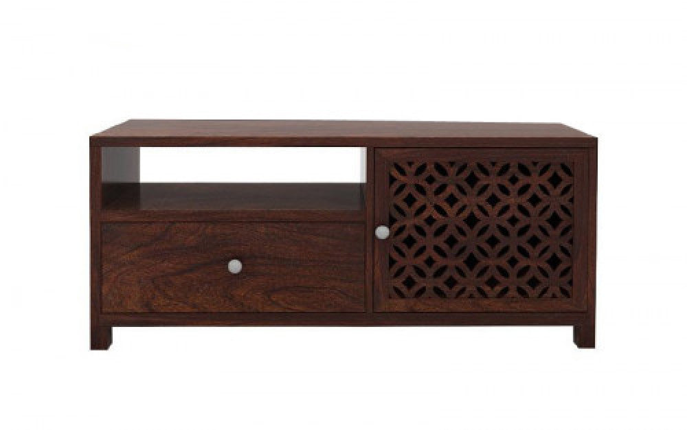 CNC Solid Wood Sheesham TV Unit For Bedroom